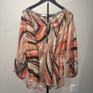Calvin Klein Multicolor Abstract Blouse